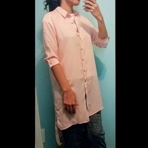 Blush Button-down Shirt dress
